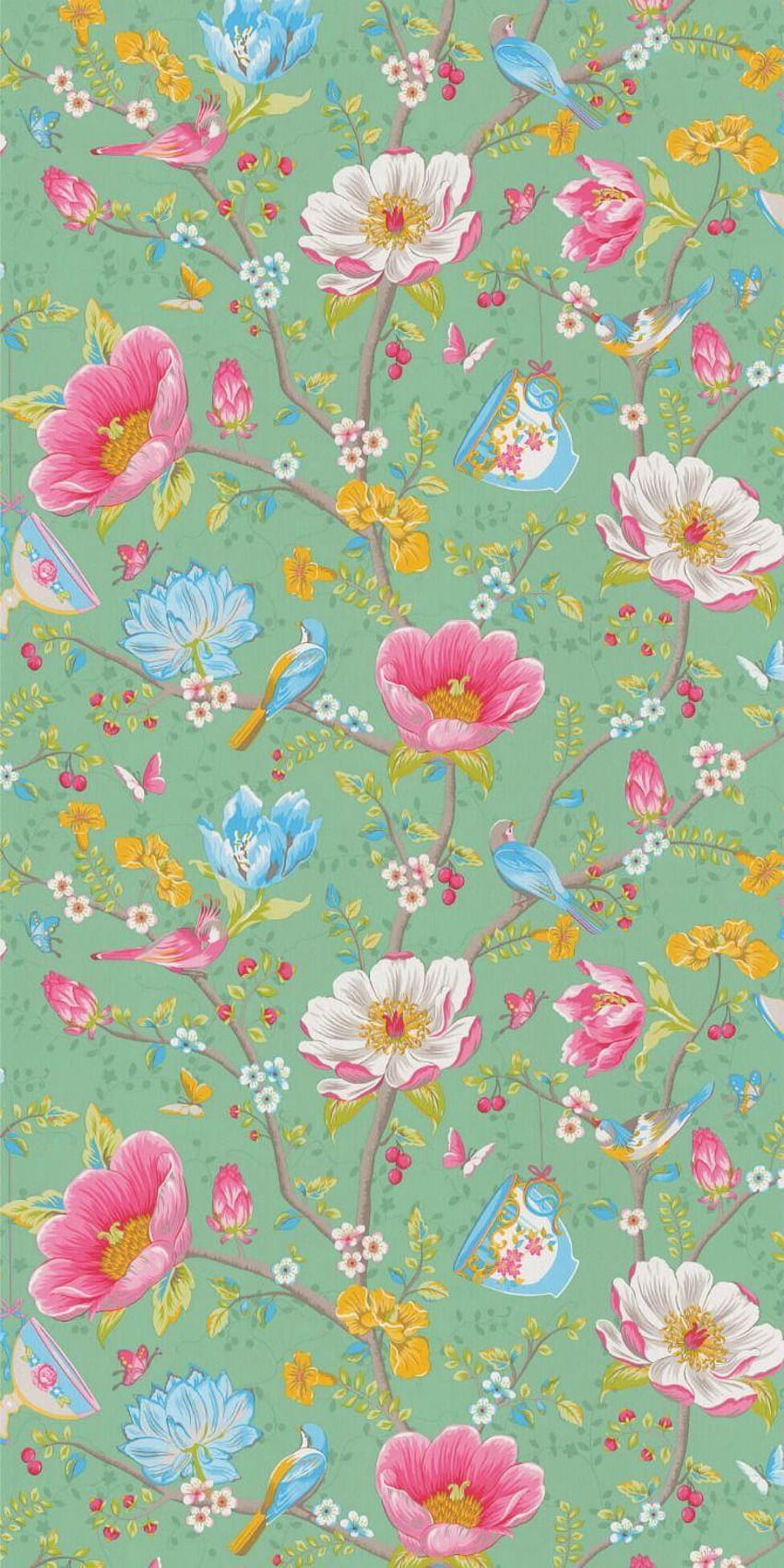 This design is the beautiful Chinese Garden by Pip Studio, chinese motif HD phone wallpaper