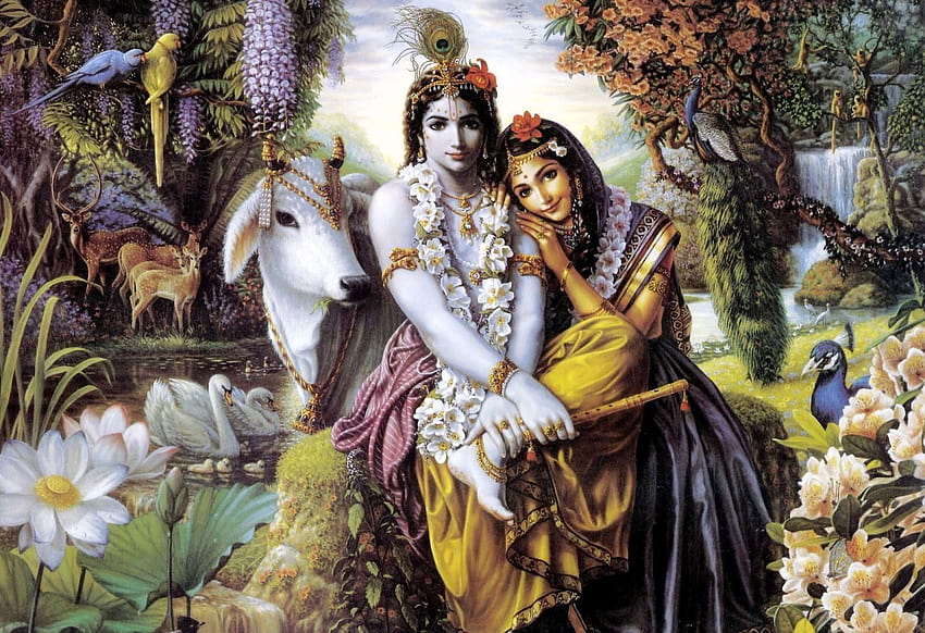 Sri Krishna & Srimate Radharani, resolusi tinggi radha krishna Wallpaper HD