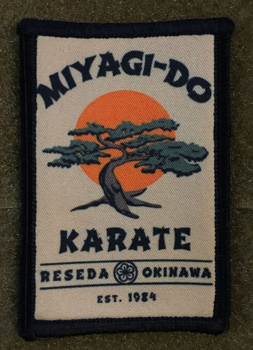 Karate Kid Movie Miyagi Do Morale Patch No Mercy Cobra Kai Sweep The Leg for sale online HD phone wallpaper