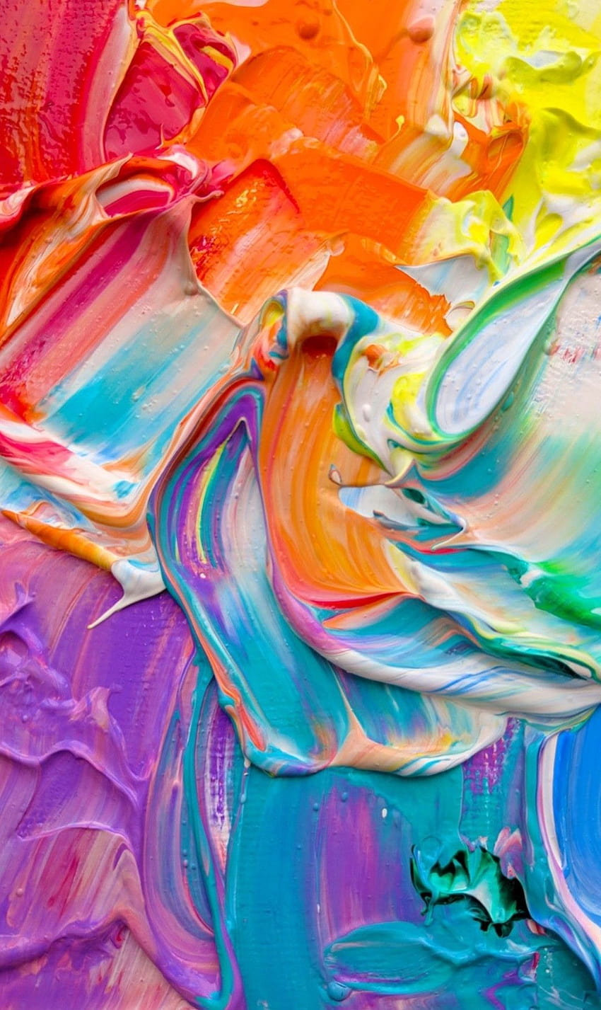 Sarah Coey Art Paint Swirl ศิลปะหมุนวนสีสันสดใส วอลล์เปเปอร์โทรศัพท์ HD