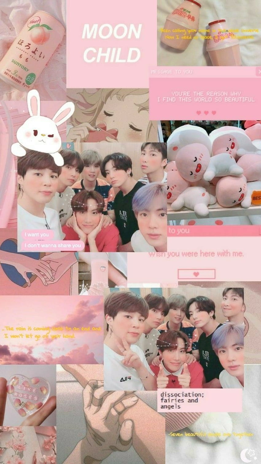 Pink Bts posted by Zoey Sellers, bts pastel HD phone wallpaper | Pxfuel