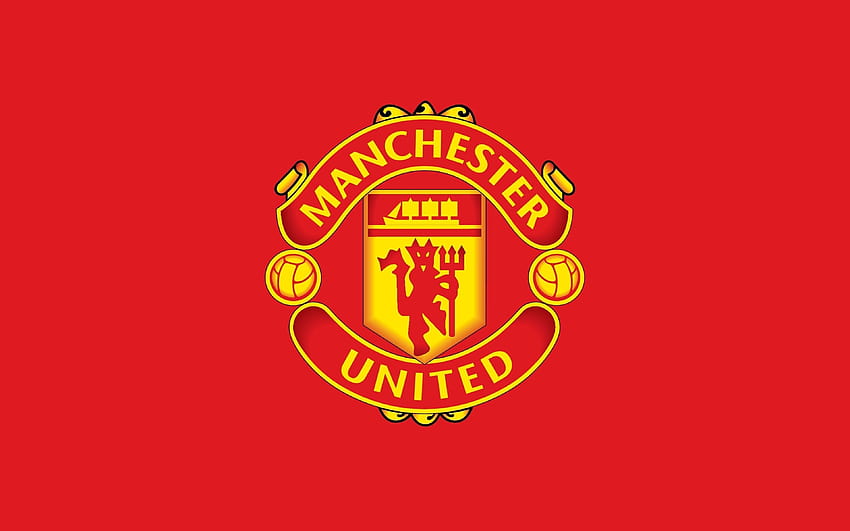 Manchester United Logo Football Club FC Rosso Sfondo HD