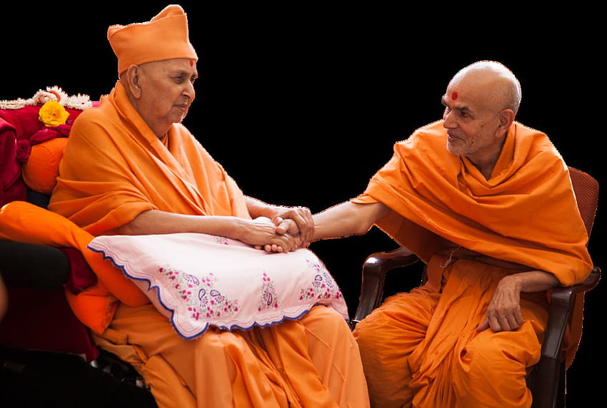 Sua Santità Mahant Swami Maharaj di BAPS in visita in Nord America per ispirare i devoti Sfondo HD