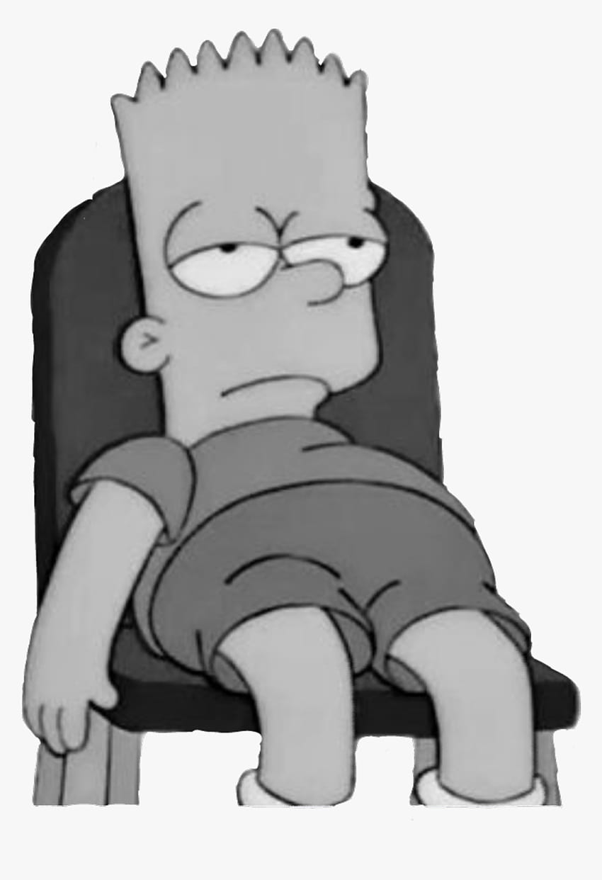 Desenho do bart simpson triste