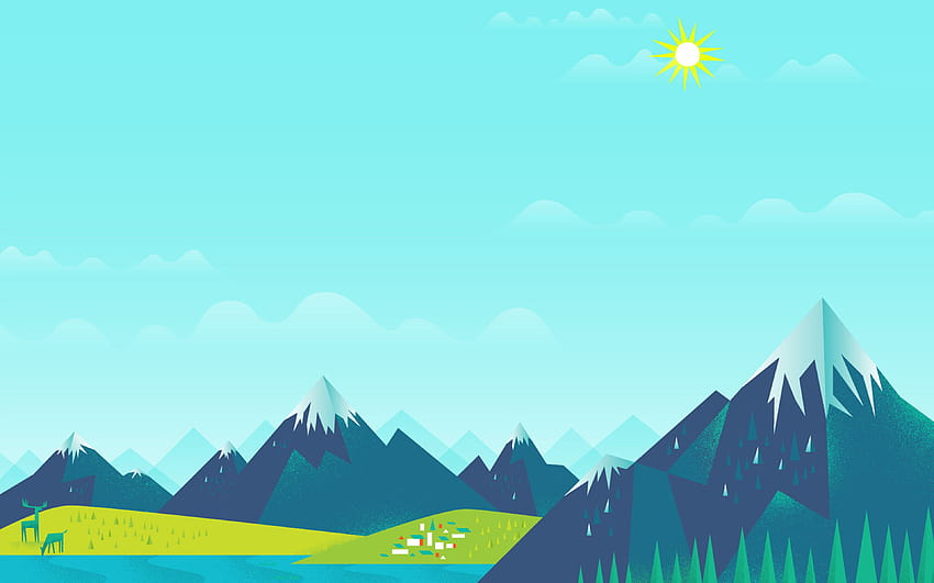 Cartoon Landscape, cartoon nature HD wallpaper | Pxfuel