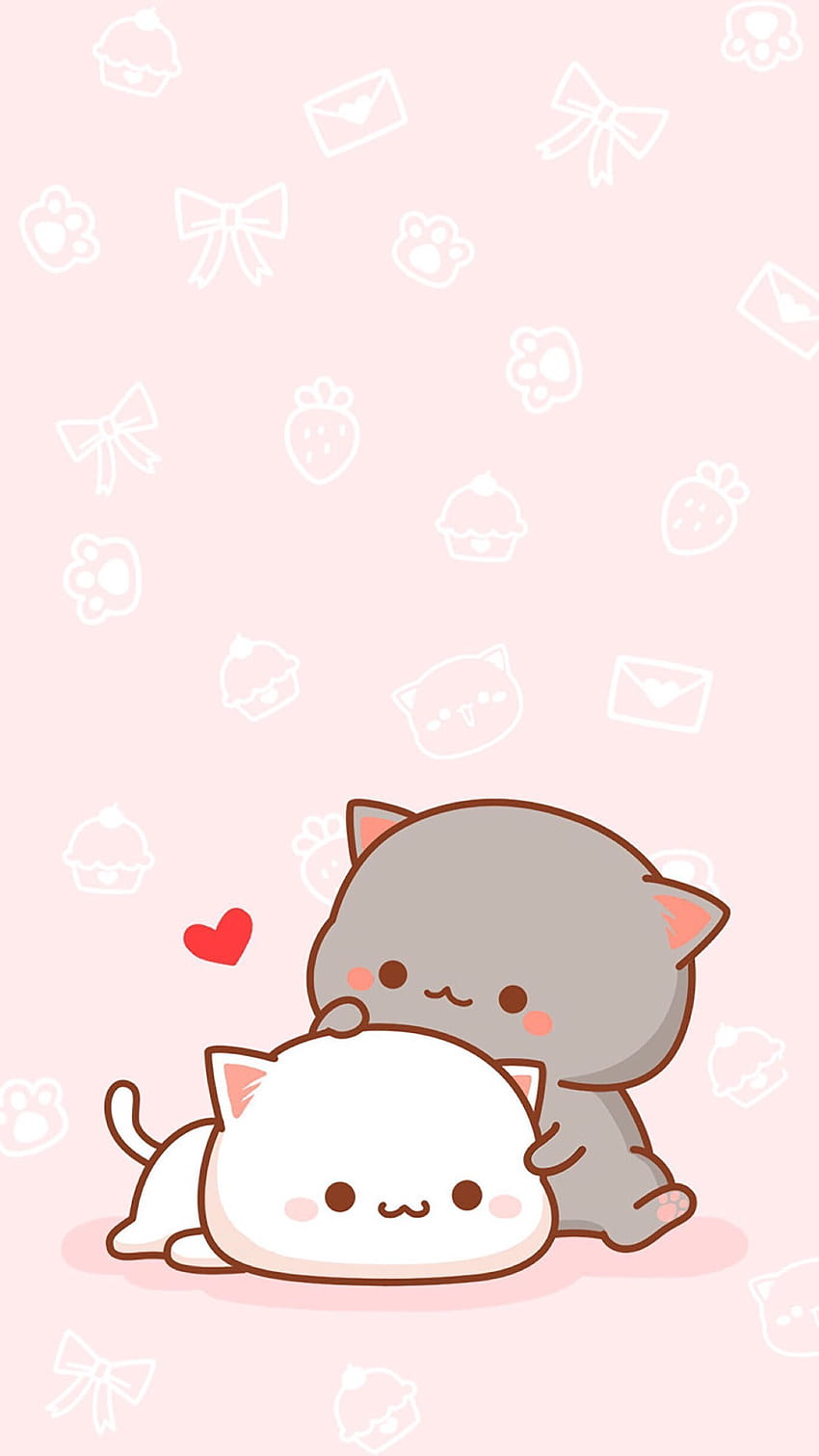 Kawaii Cute Duck Cartoon, cartoon cat and friends HD phone wallpaper |  Pxfuel