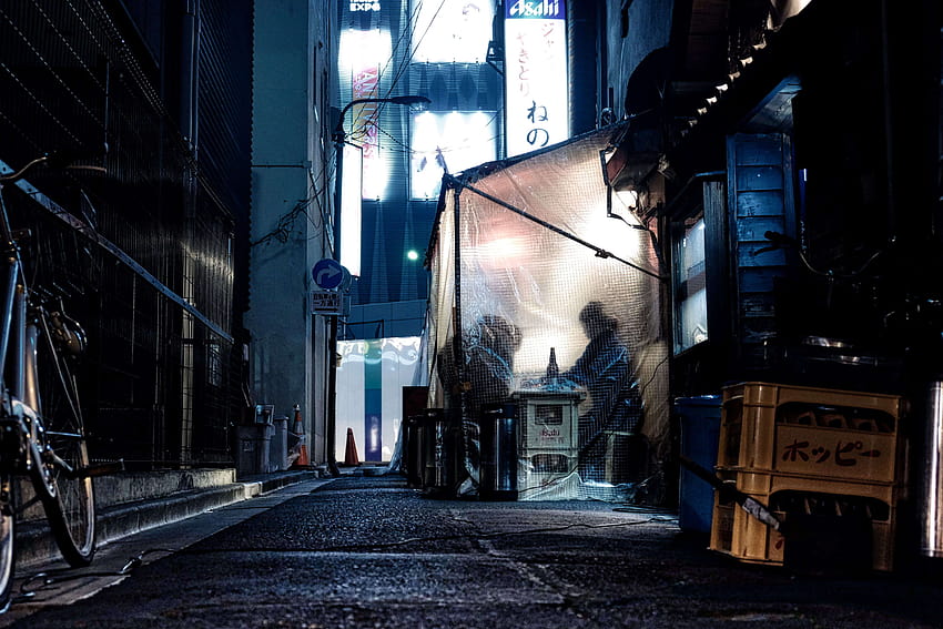 Urban Japan, alleyway HD wallpaper