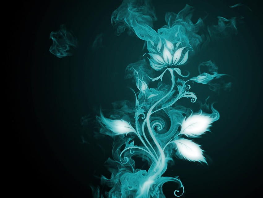 Cyan Cyan-Blume und Hintergründe HD-Hintergrundbild