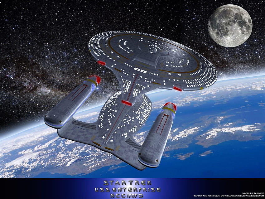 Star Trek USS Enterprise NCC1707D The Next Generation, impresa di nuova generazione Sfondo HD