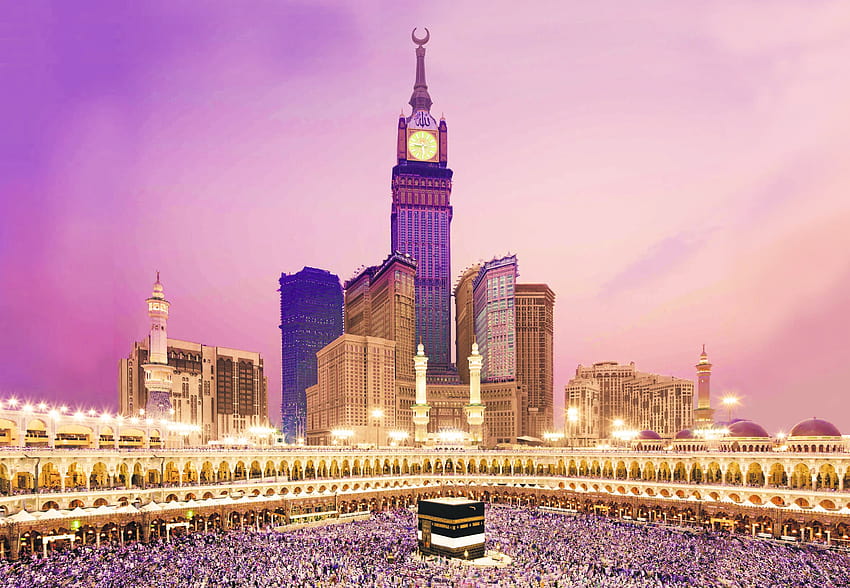 Torres Abraj Al Bait y Ka'bah Mekkah, kabah fondo de pantalla