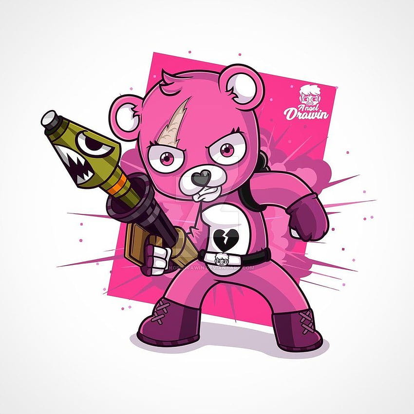 Pink Bear Fortnite Skin, fortnite bear HD phone wallpaper