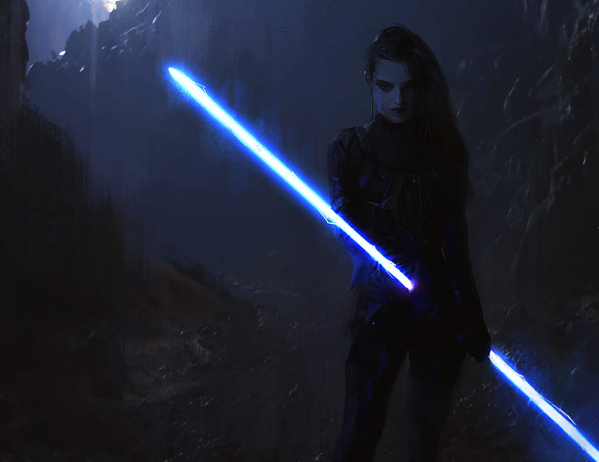 star wars the rise of skywalker ben solo lightsaber rey with blue  background 4k hd movies Wallpapers  HD Wallpapers  ID 42610