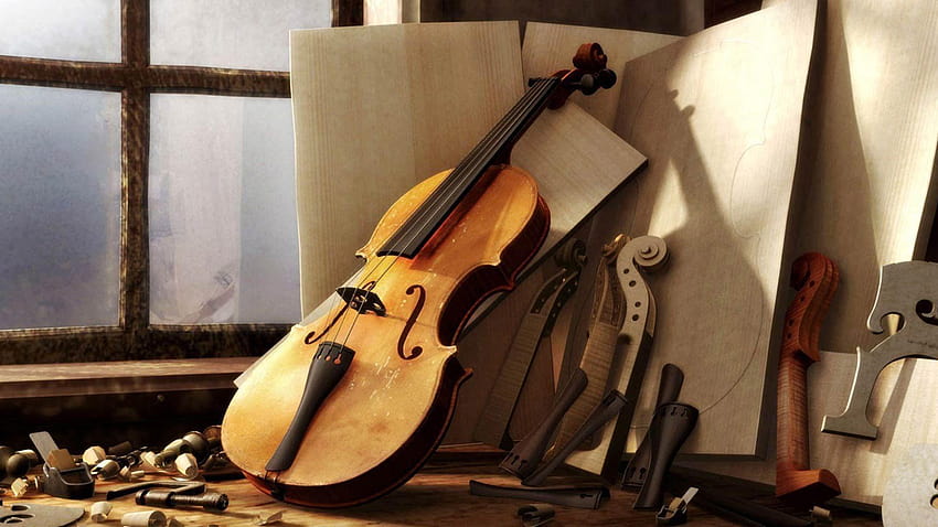 Stradivarius Violin Music, double bass HD wallpaper
