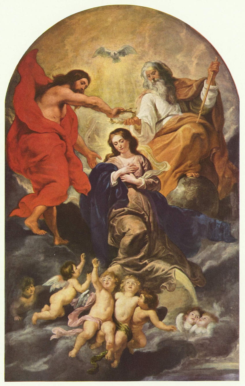Incoronazione della Vergine, assunzione di madre Maria Sfondo del telefono HD