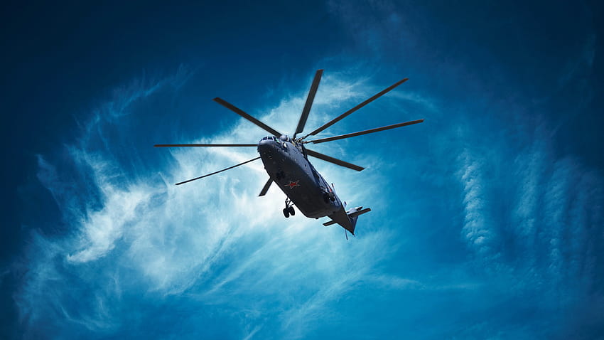 576161 Blue sky, Military helicopter, helicopter blades HD wallpaper