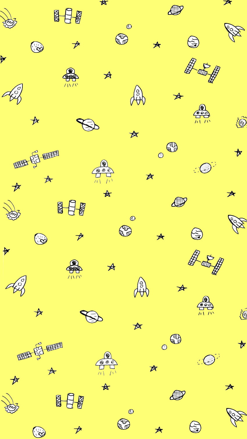 space aesthetic, yellow aesthetic HD phone wallpaper