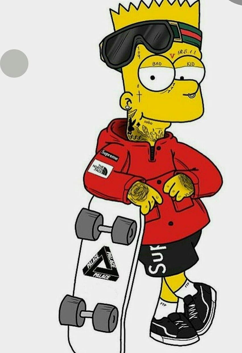 Supreme bart, simpson, HD phone wallpaper