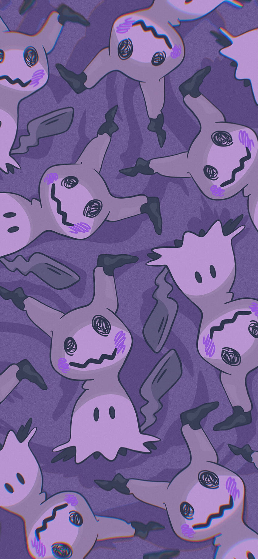 Pokémon Mimikyu Purple, 미적 포켓몬 HD 전화 배경 화면