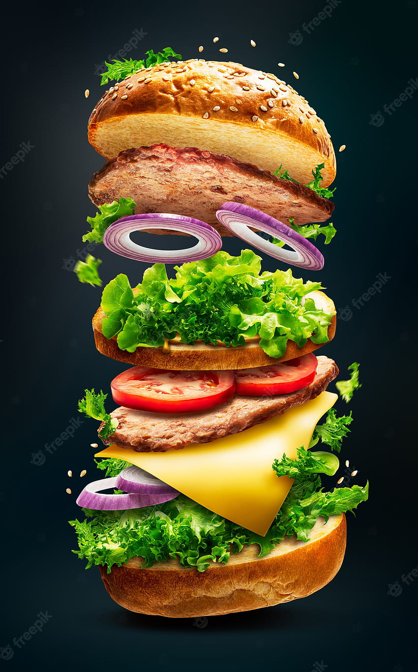 Burger Arka Planları, vejeteryan burger HD telefon duvar kağıdı