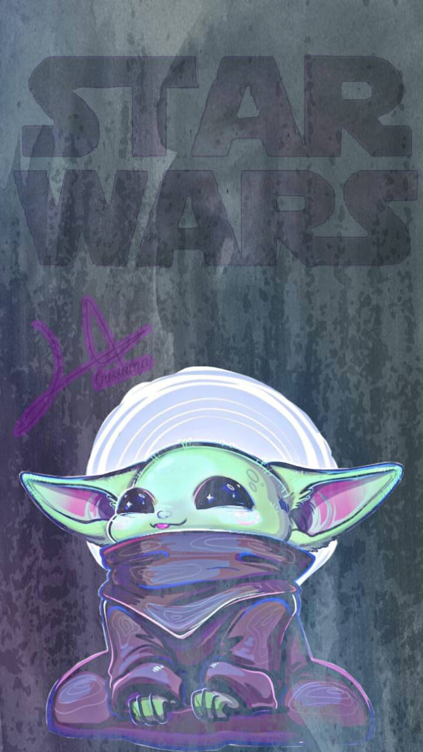 aesthetic baby yoda HD phone wallpaper