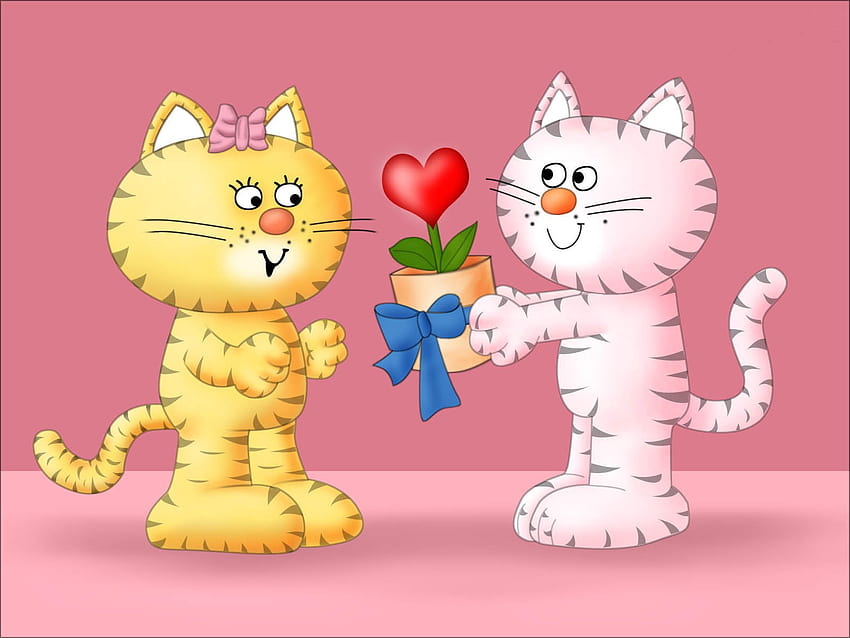 Holidays Saint Valentines Day Cat love on Valentine s Day February [1600x1200] for your , Mobile & Tablet, cats valentines day HD wallpaper