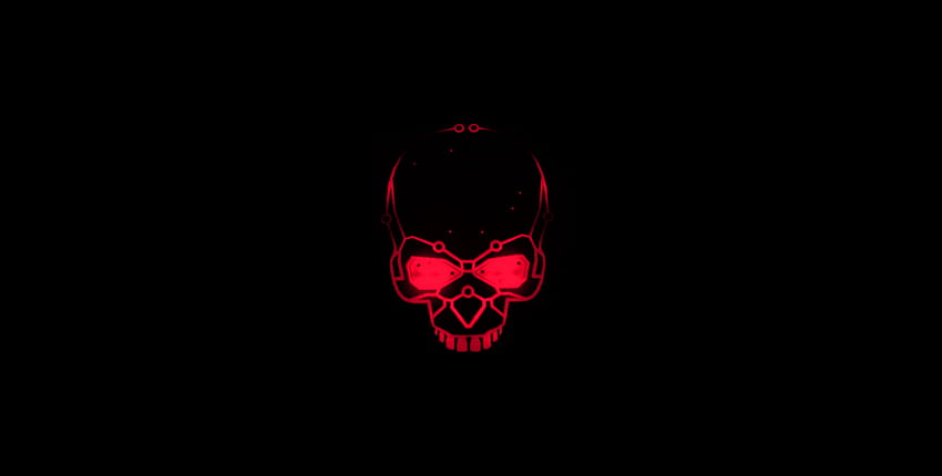 Black And Red Group, skull dark HD wallpaper