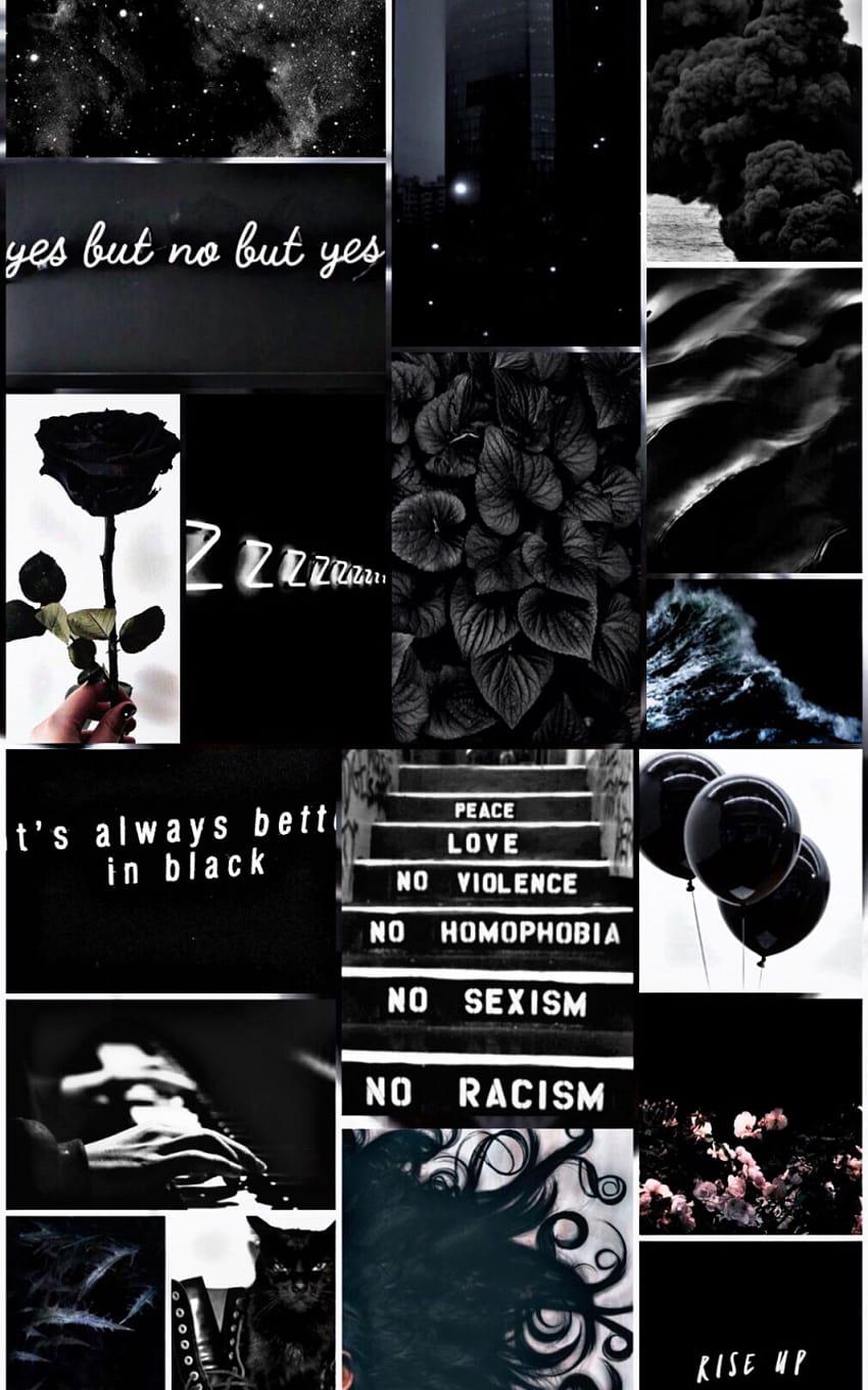 Black Aesthetic Collage [1012x1800] for your , Mobile & Tablet, sad collage HD phone wallpaper