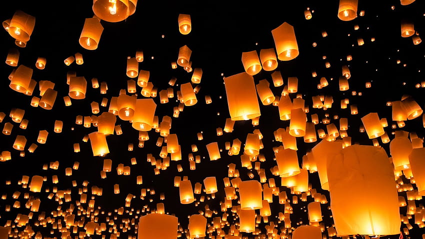 night, Light, Ballon, graphy, / e Mobile Backgrounds, nightlight papel de parede HD