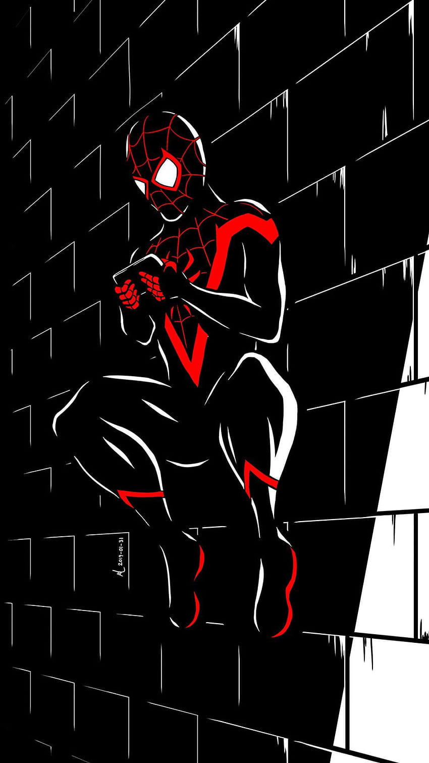 Spider man Miles Morales Into the spider verse marvel ultimate, amoled miles morales HD phone wallpaper
