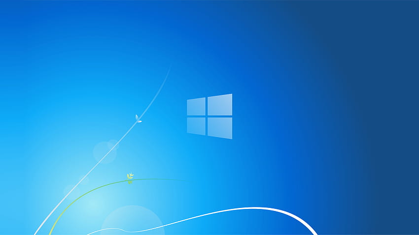 Windows 7 Reimaginado por gifteddeviant en deviantART, logotipo azul de Windows 7 fondo de pantalla
