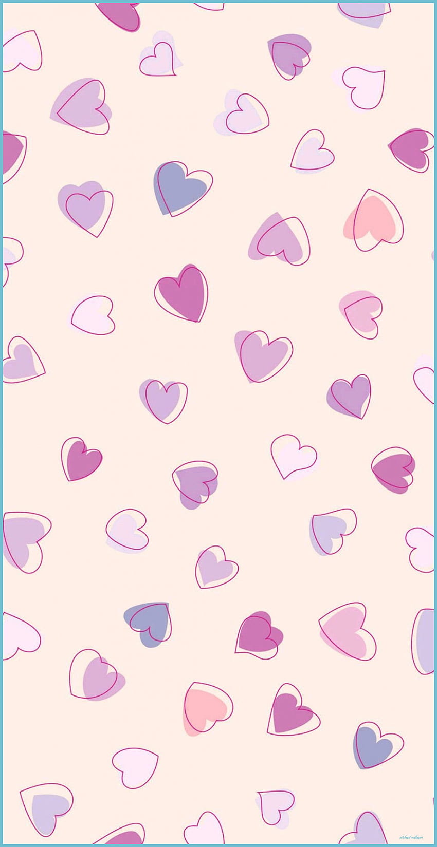 Pin By Ni On ~ Cute Patterns , Heart, kawaii pattern HD phone wallpaper