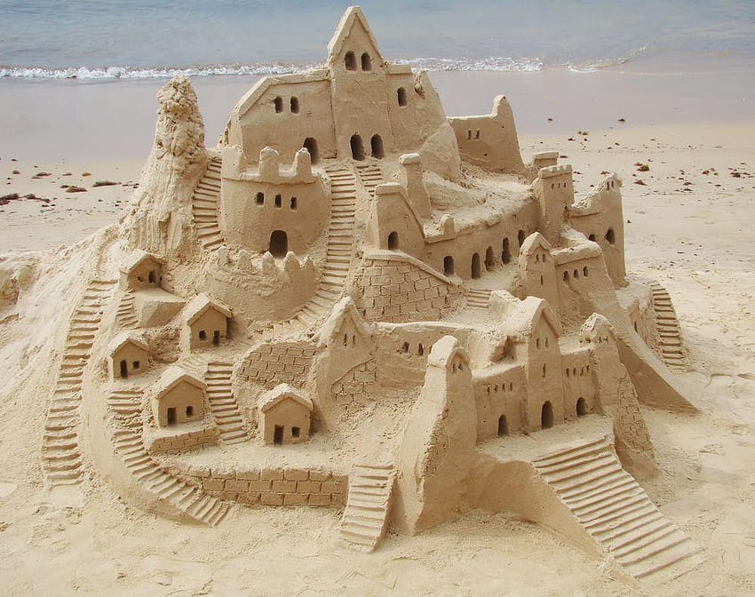 Sandcastle and HD wallpaper