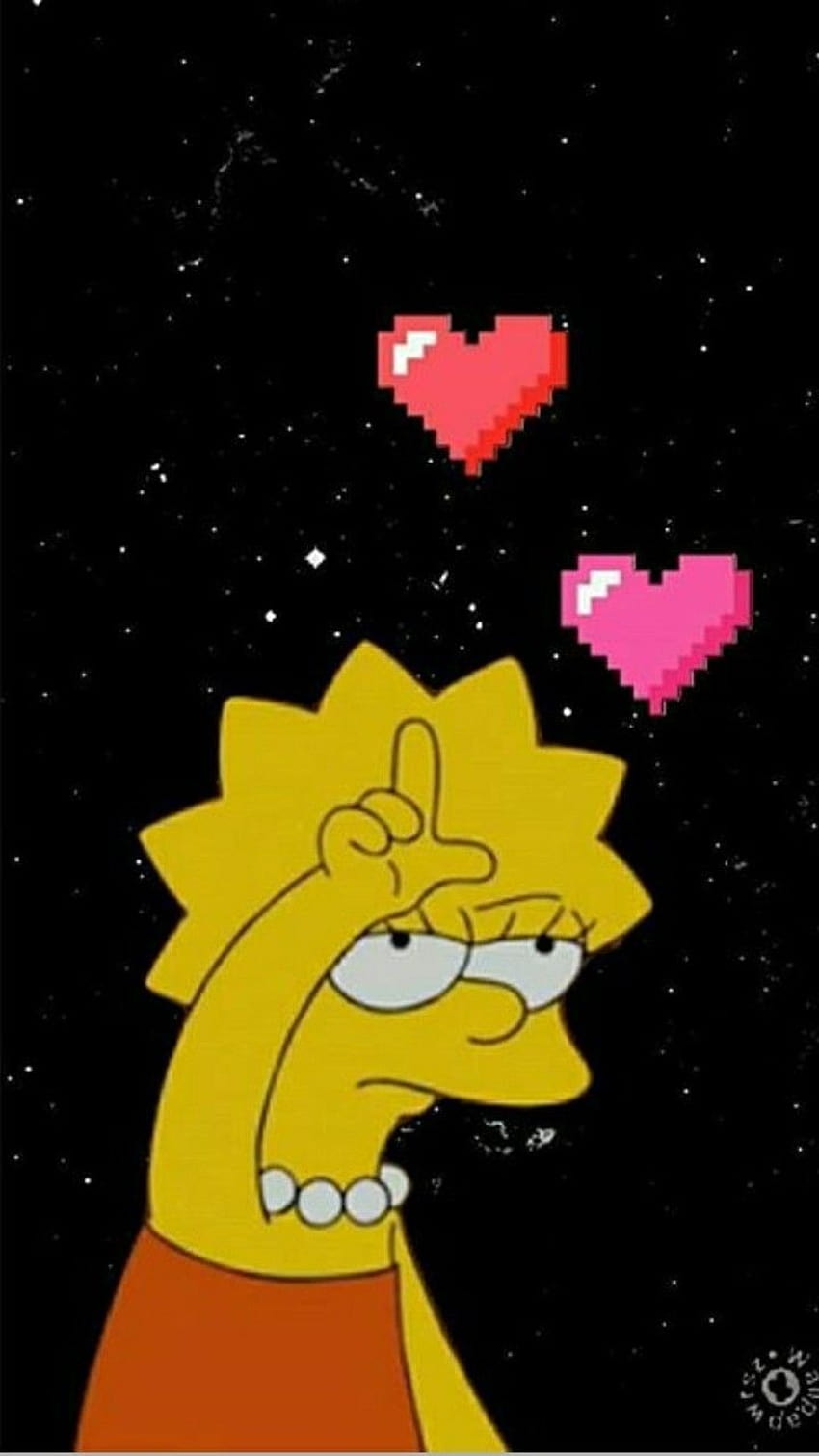 Lisa Simpson Simpsons With Hearts Hd Phone Wallpaper Pxfuel 7012