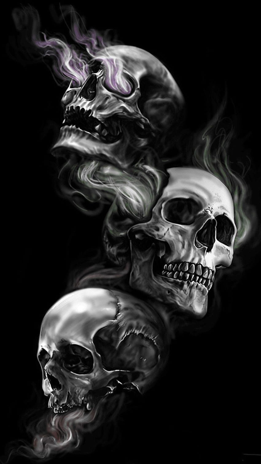 6 Badass Skull, telefon z czaszką Tapeta na telefon HD