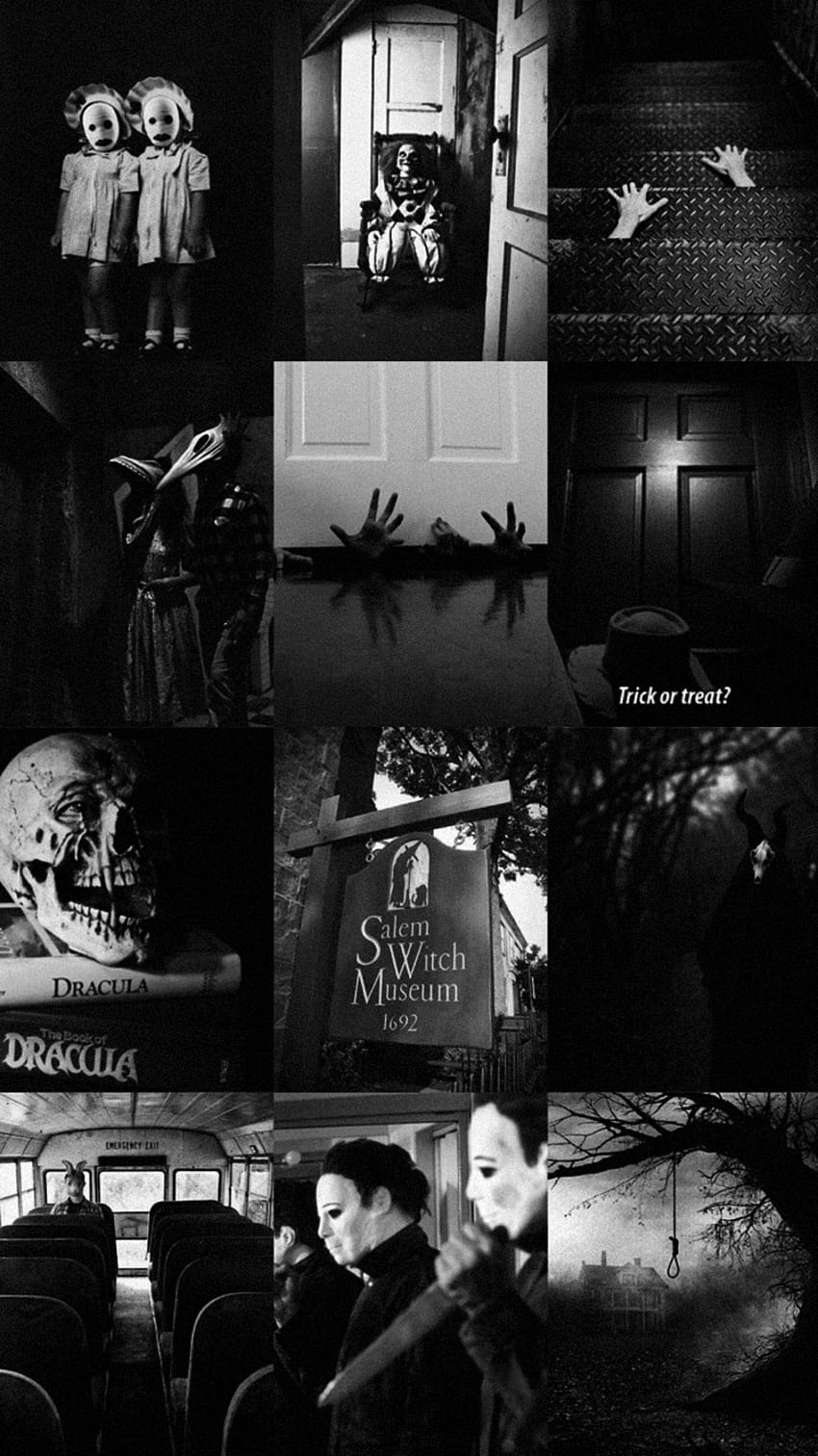 Halloween Tumblr Aesthetic, black collage aesthetic HD phone wallpaper