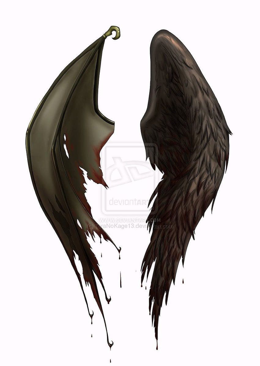 Esport angel and devil wings minimalistic on Craiyon
