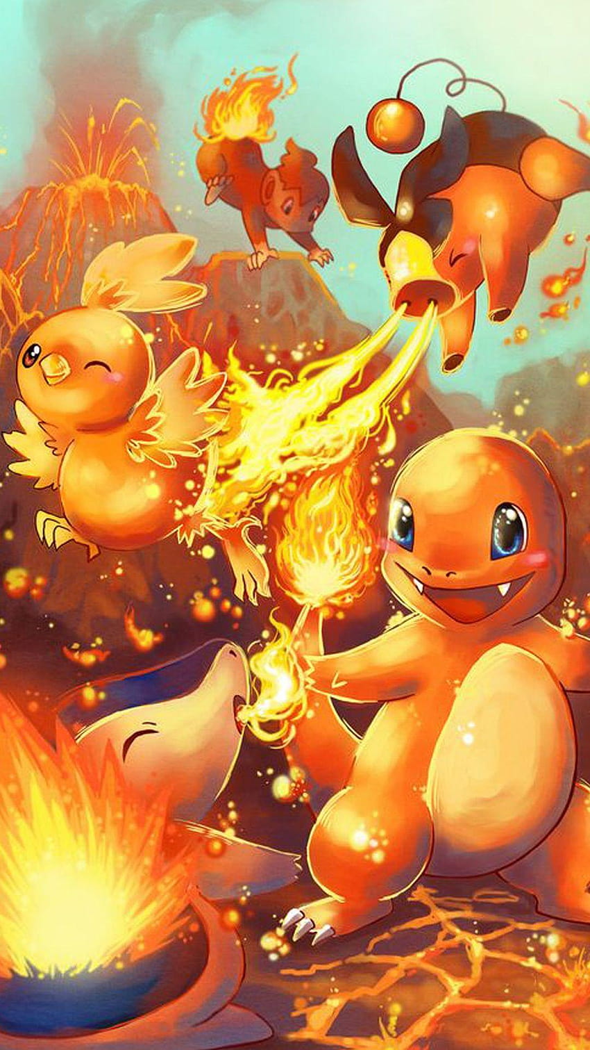 Pokemon Go Charmander fire characters Iphone HD phone wallpaper