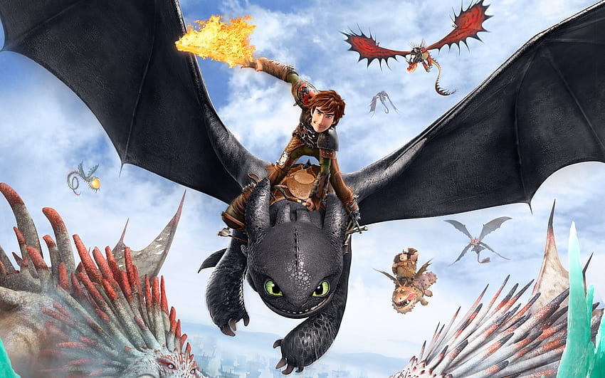 How to Train Your Dragon 2, dragons race to the edge HD wallpaper