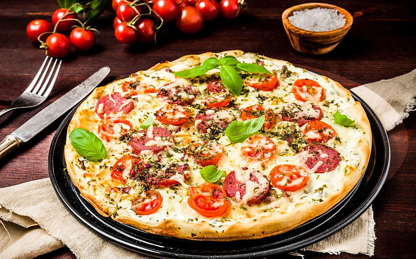 pizza, comida italiana, pizza italiana, pizza com papel de parede HD