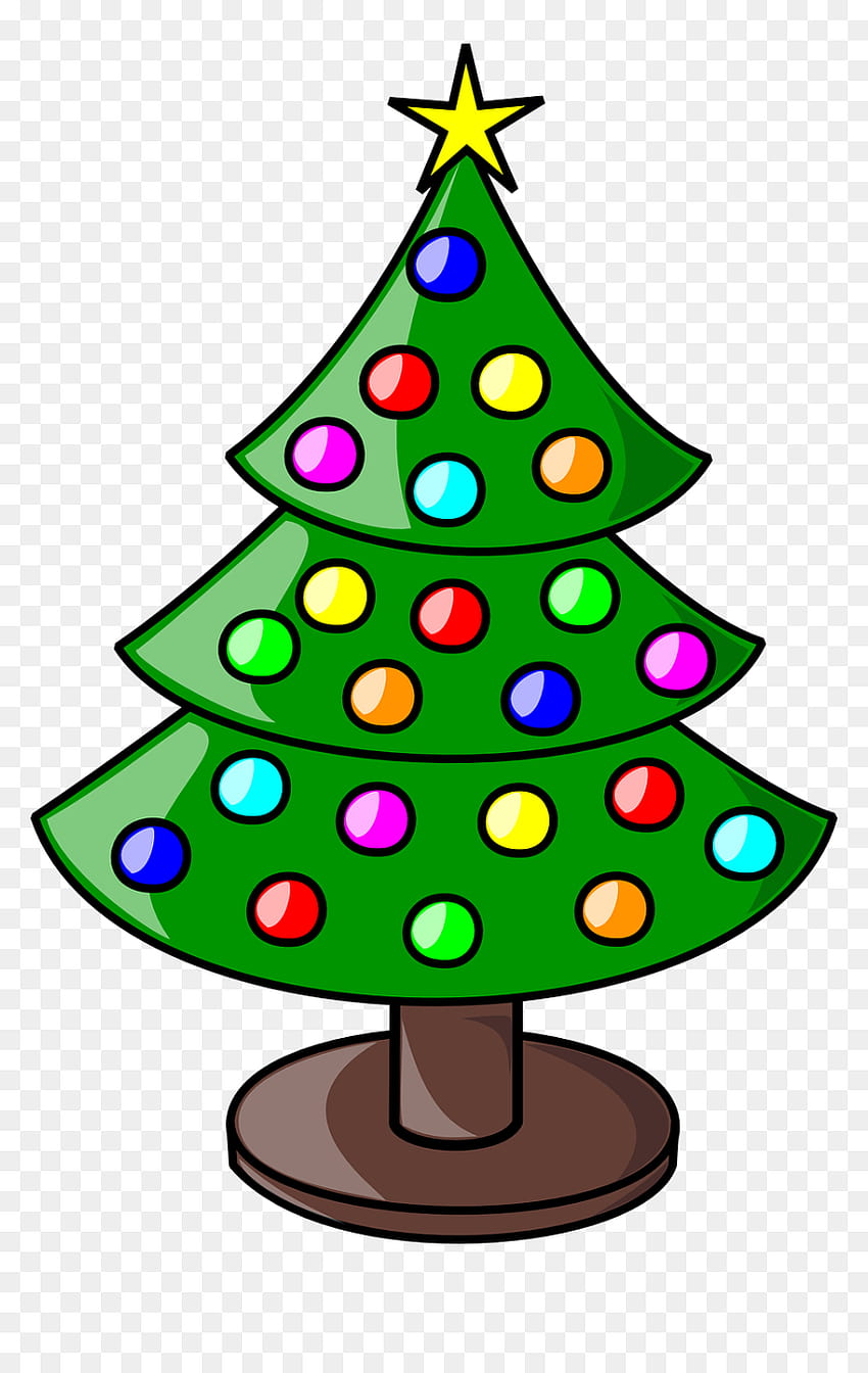 Small Christmas Tree Cartoon, Png HD phone wallpaper