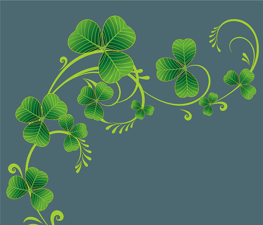 Bordure de Shamrocks Clipart, minimaliste Saint Patricks Day Fond d'écran HD