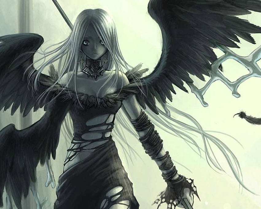 Angels, anime girl dark angel HD wallpaper | Pxfuel