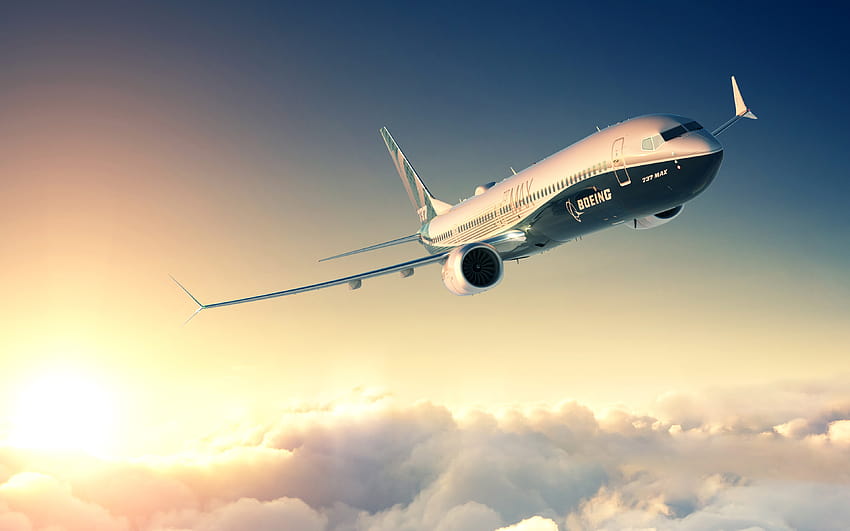 Boeing 737 Max, Passenger Plane, Civil Aviation HD wallpaper