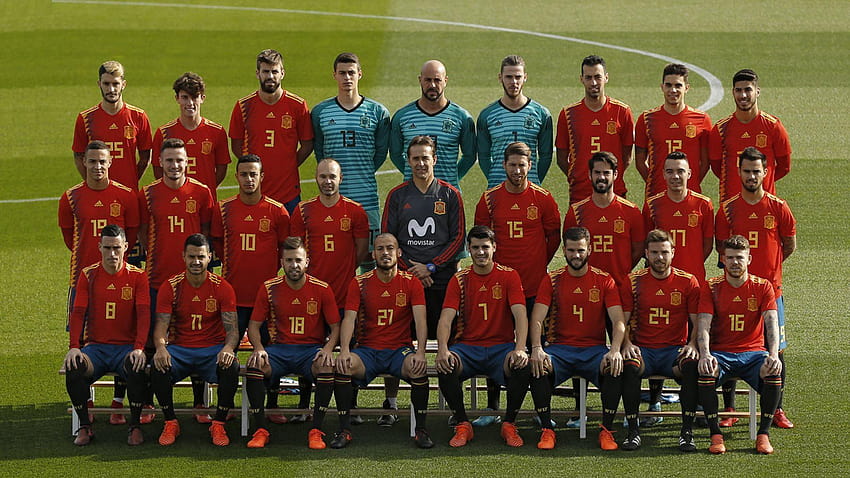 Spain Football Team 2018 with Home Jersey for World Cup, kepa HD wallpaper