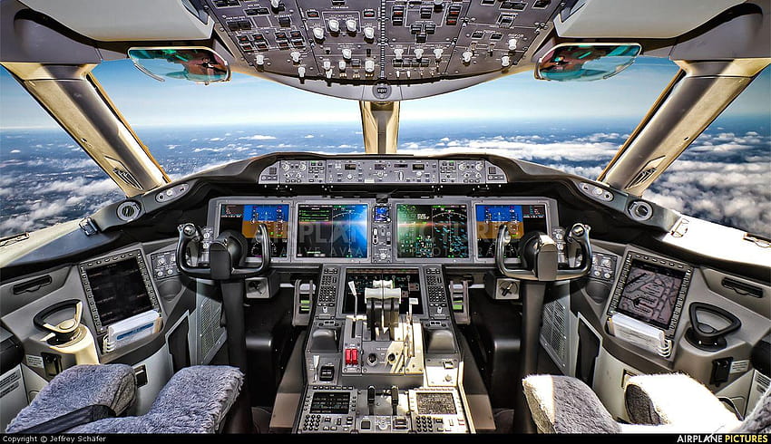 Cockpitaufnahmen, Boeing 737-Cockpit HD-Hintergrundbild