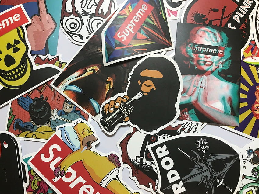 Cool Stickers Lot Sticker Bomb Pack 100 PCs Skateboard Moto Car Laptop Kid à vendre en ligne, skate stickers Fond d'écran HD