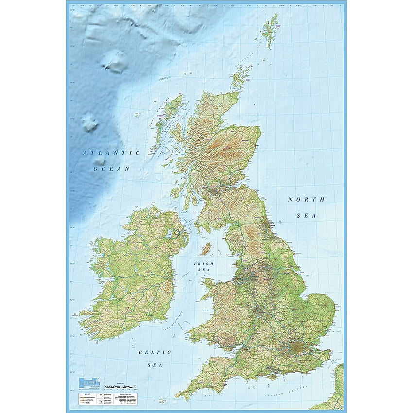 4 Wyspy Brytyjskie, mapa Anglii Tapeta na telefon HD