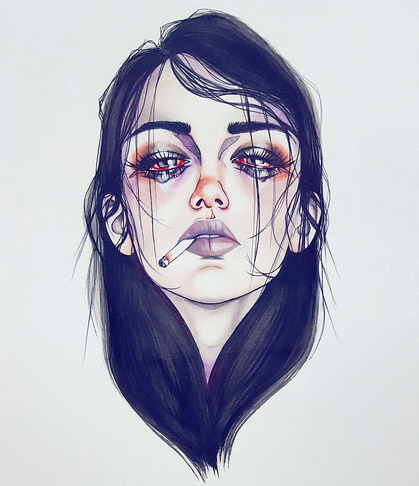 Girl Drawing, sad girl tumblr draw HD phone wallpaper | Pxfuel