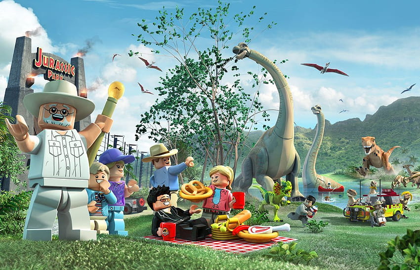 Lego Jurassic World ビデオゲームのプロモーションが Behance で拡散、恐竜のレゴ 高画質の壁紙