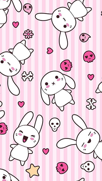 Desktop   Pink Bunny Kawaii Rabbit Posted By Ethan Walker Pink Bunny Iphone Thumbnail 